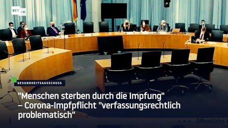 Gesundheitsausschuss: Experten diskutieren Corona-Impfpflicht – "Menschen sterben durch die Impfung"