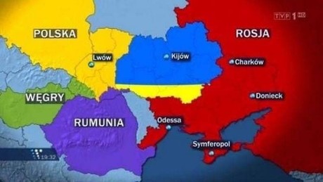 Live-Ticker zum Ukraine-Krieg: Polnisches Fernsehen präsentiert Karte der Ukraine-Aufteilung