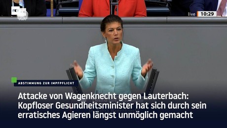Wagenknecht: Kopfloser Gesundheitsminister hat sich längst unmöglich gemacht