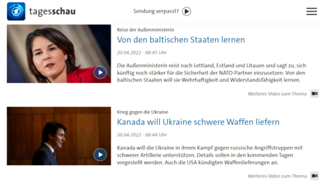 McTagesschau-Burger, blaugelb verpackt