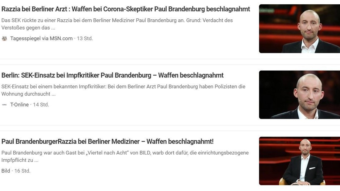 "Waffenfunde" –  Paul Brandenburg beklagt irreführende Berichterstattung über Polizeiaktion