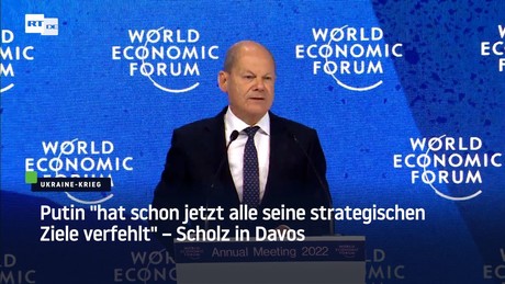 Putin "hat schon jetzt alle seine strategischen Ziele verfehlt" – Scholz in Davos
