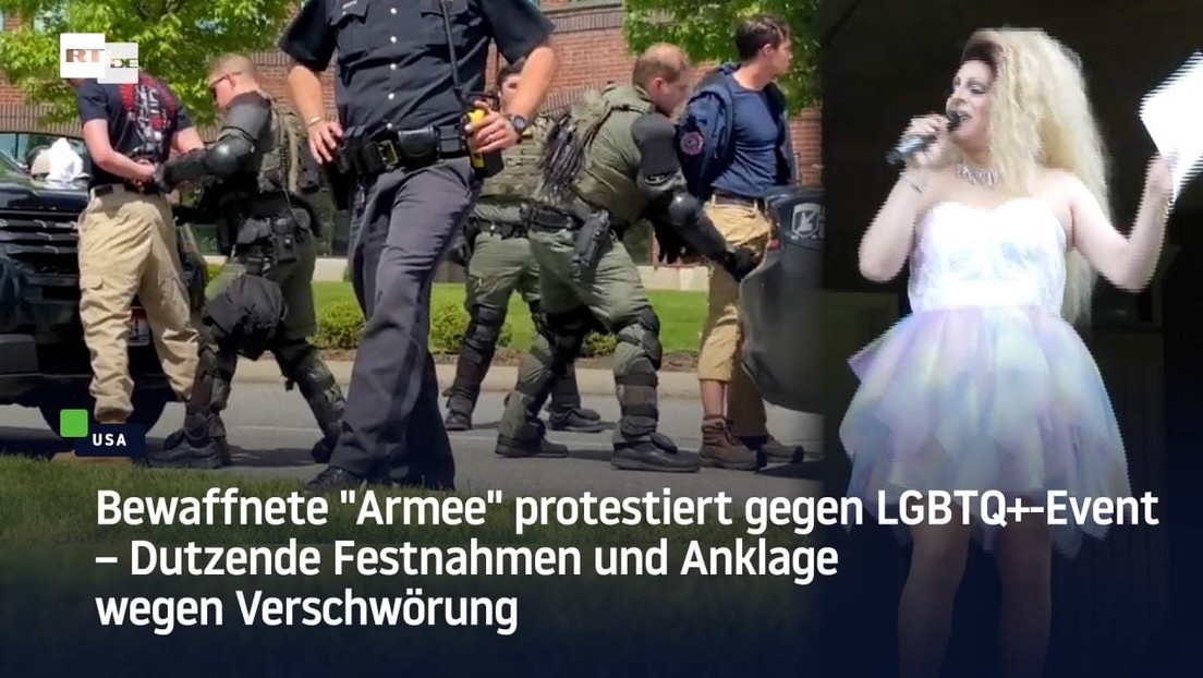 USA: Bewaffnete "Armee" protestiert gegen LGBTQ+-Event – Dutzende Festnahmen