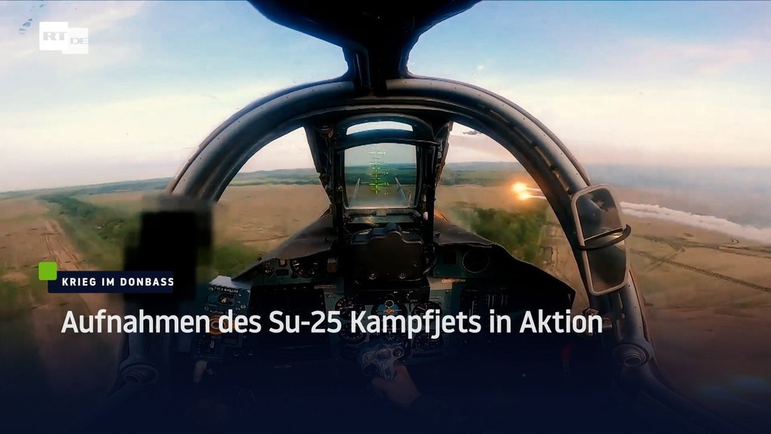 Aufnahmen des Su-25-Kampfjets in Aktion