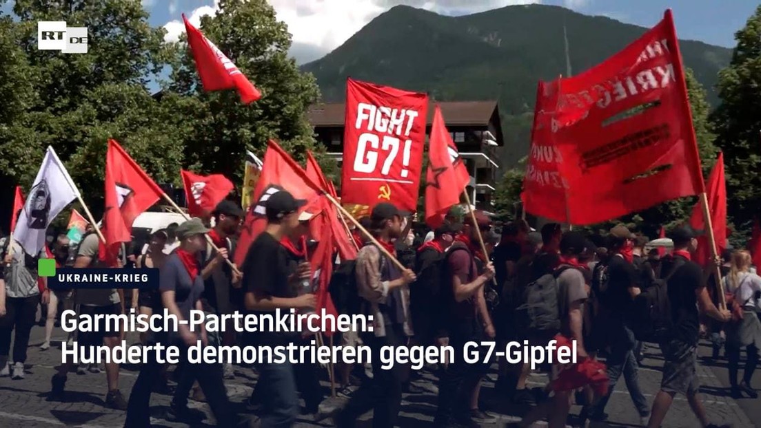 Garmisch-Partenkirchen: Hunderte demonstrieren gegen G7-Gipfel