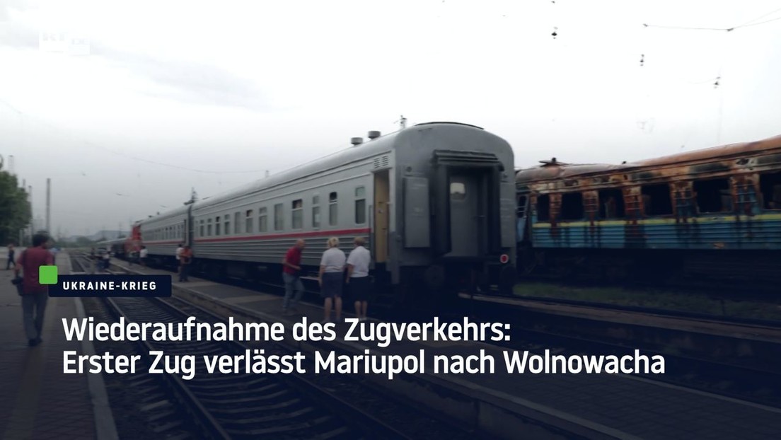 Wiederaufnahme des Zugverkehrs: Erster Zug verlässt Mariupol nach Wolnowacha