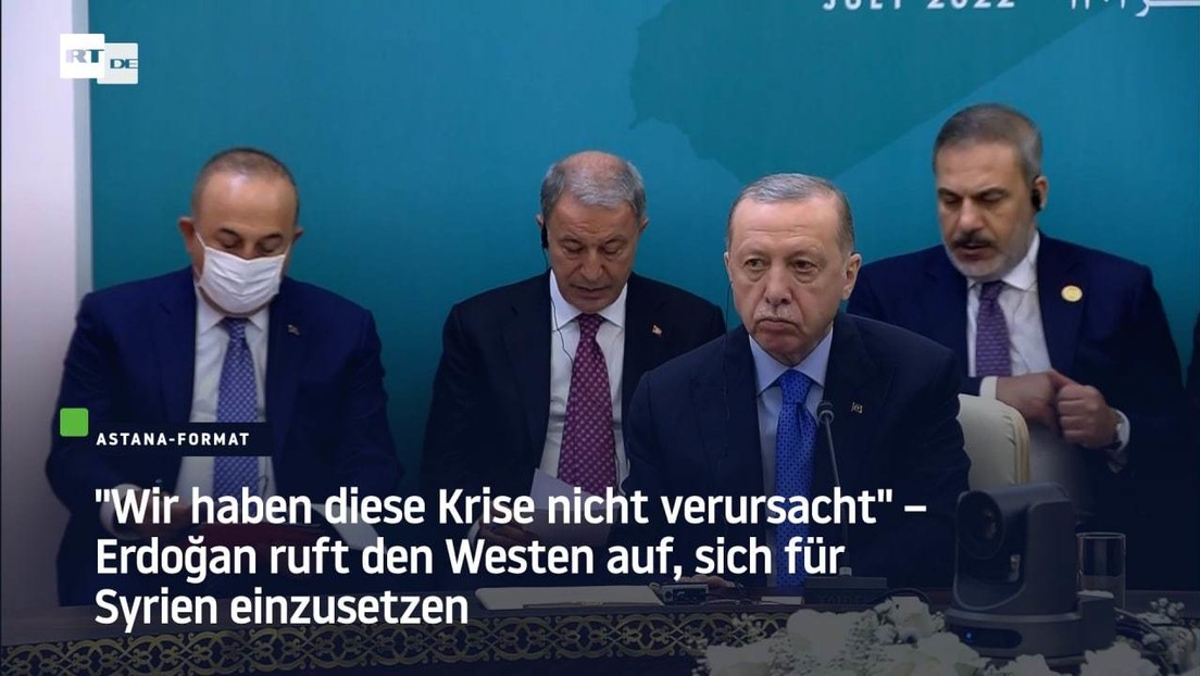 Erdoğan ruft den Westen auf, sich für Syrien einzusetzen: "Wir haben diese Krise nicht verursacht"