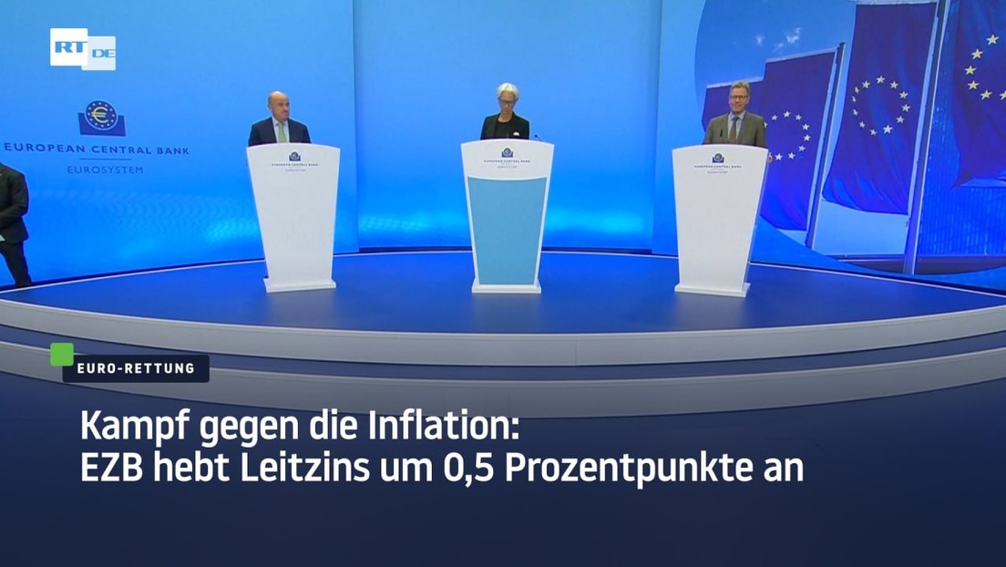 Kampf gegen die Inflation: EZB hebt Leitzins um 0,5 Prozentpunkte an