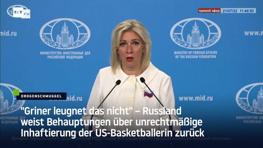 Russland weist Behauptungen über unrechtmäßige Inhaftierung der US-Basketballerin Griner zurück