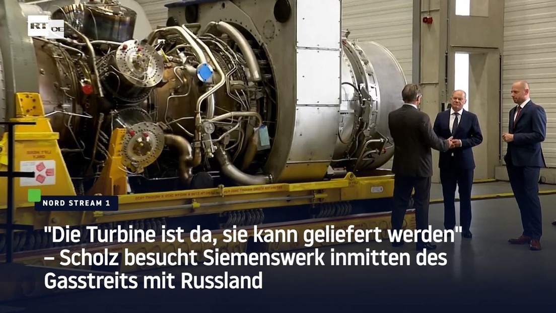 "Die Turbine ist da, sie kann geliefert werden" – Scholz besucht Siemenswerk inmitten des Gasstreits