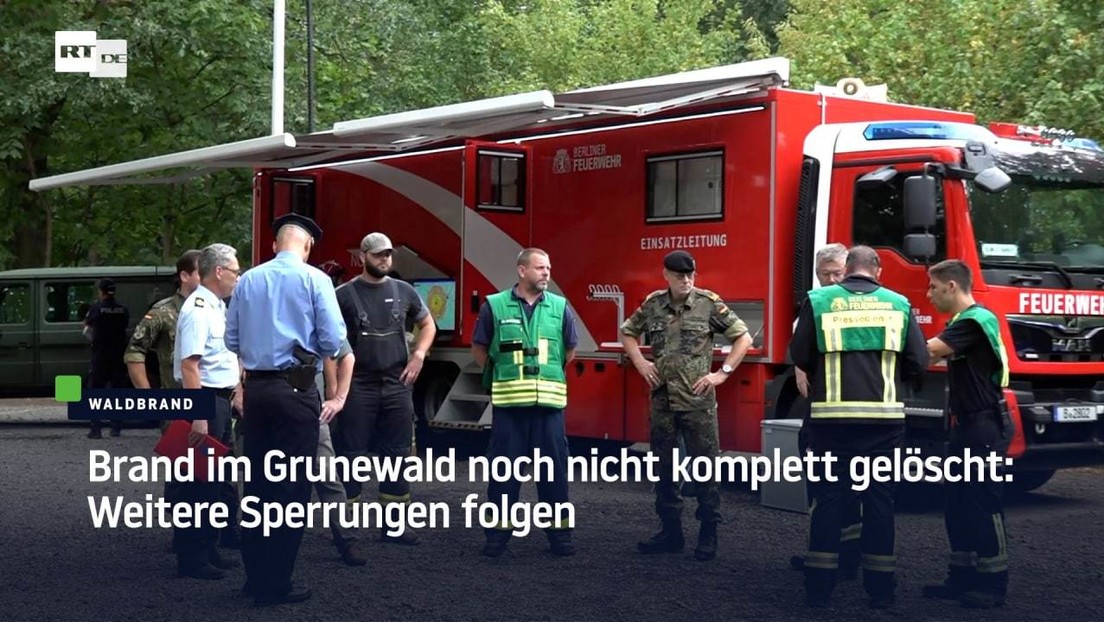 Brand im Grunewald noch nicht komplett gelöscht: Weitere Sperrungen folgen