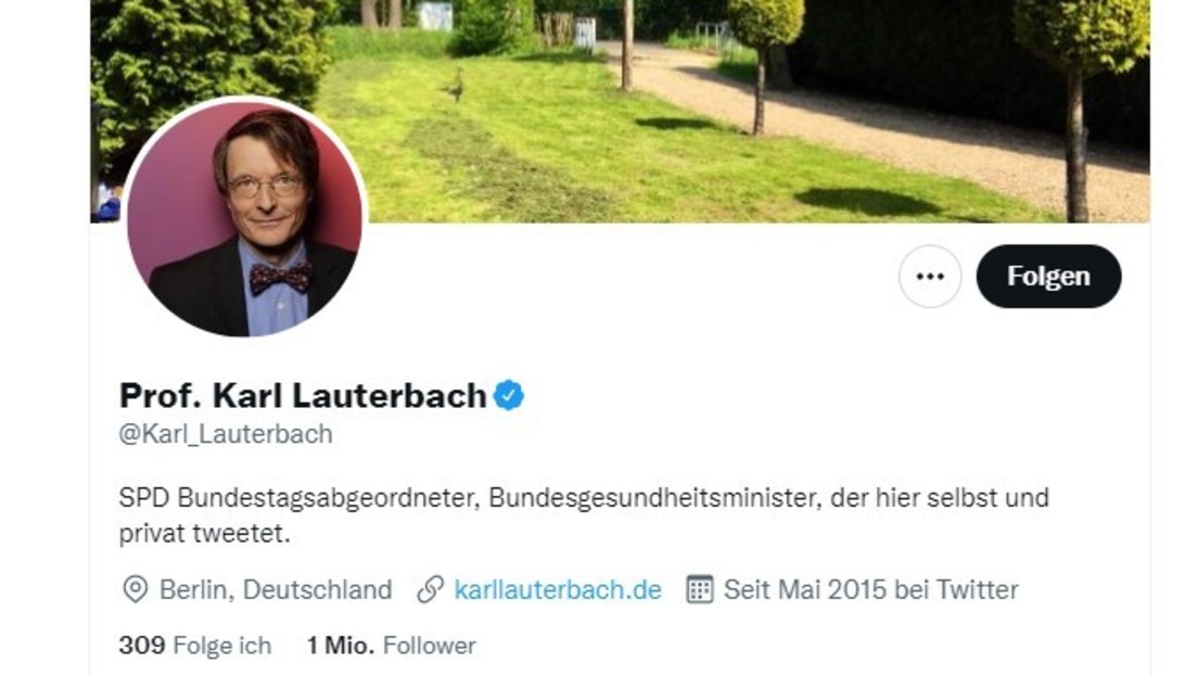 Das ist privat – Gesundheitsministerium distanziert sich von Lauterbachs Twitter-Account