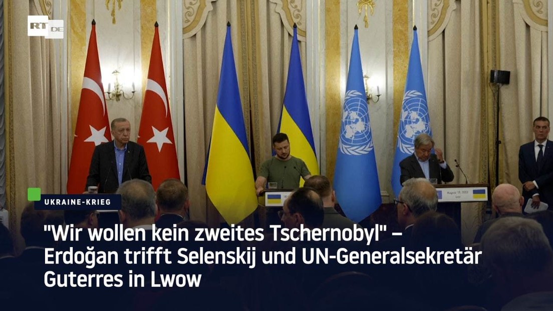 Erdoğan und UN-Generalsekretär Guterres treffen Selenskij in Lwow