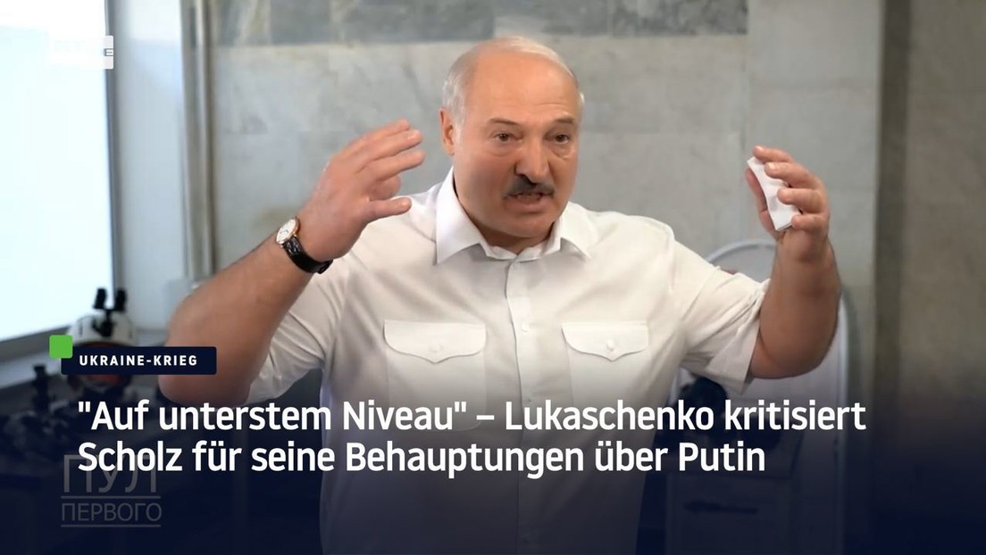 Lukaschenko kritisiert Scholz für seine Behauptungen über Putin: "Auf unterstem Niveau"