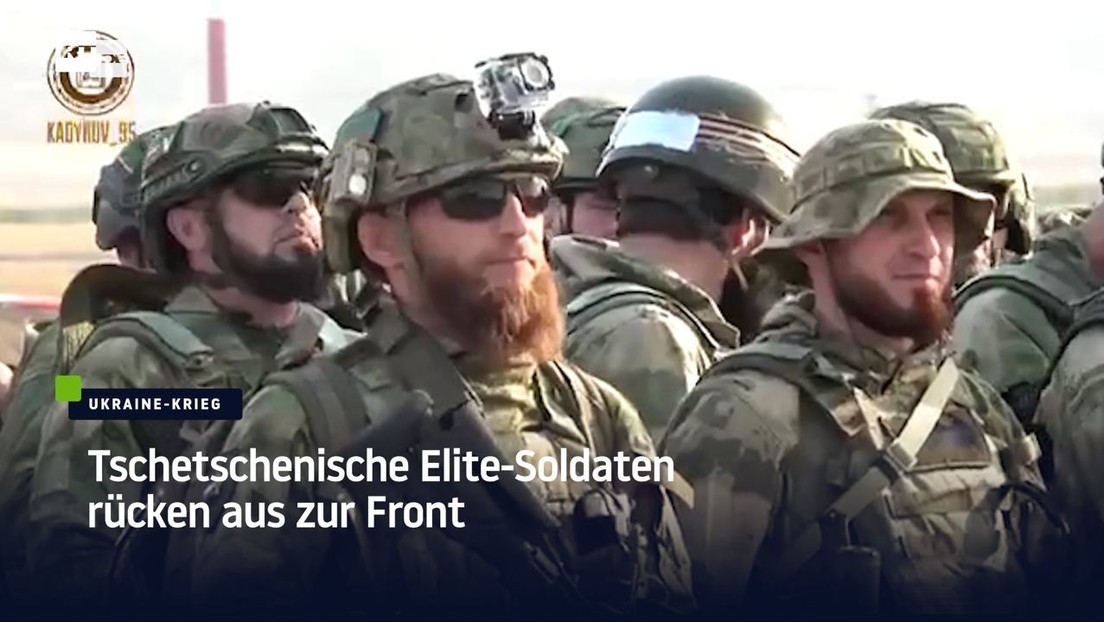 Tschetschenische Elite-Soldaten rücken aus zur Front