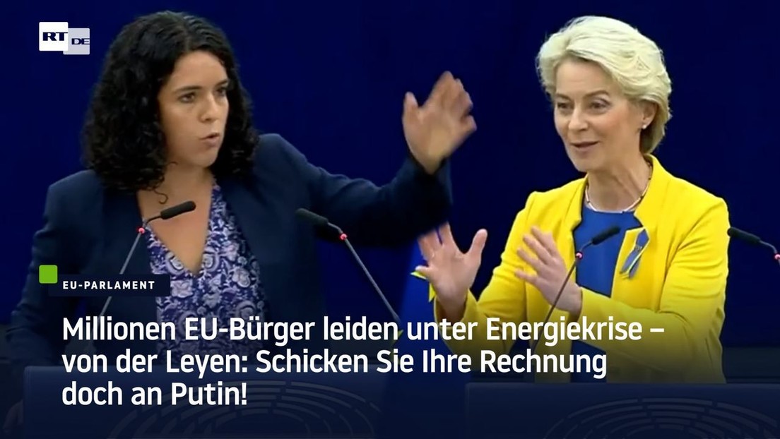 Millionen EU-Bürger leiden unter Energiekrise – von der Leyen: Schicken Sie Ihre Rechnung an Putin!