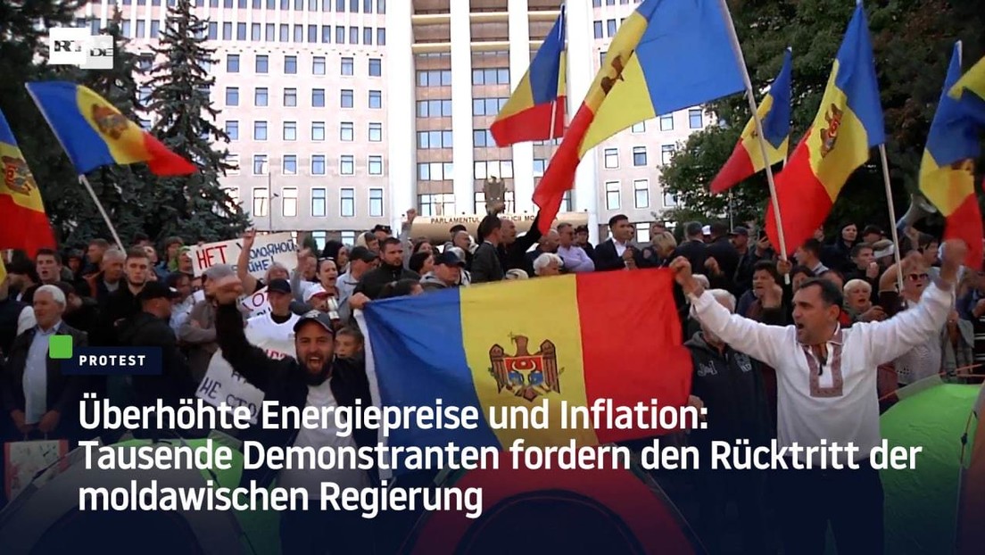 Überhöhte Energiepreise und Inflation: Tausende Demonstranten fordern den Rücktritt der moldawischen