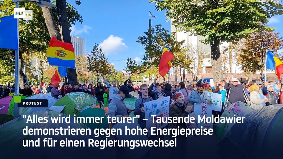 Tausende Moldawier demonstrieren gegen hohe Energiepreise und für einen Regierungswechsel
