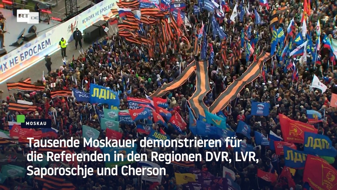 Tausende Moskauer demonstrieren für die Referenden in den Regionen DVR, LVR, Saporoschje und Cherson