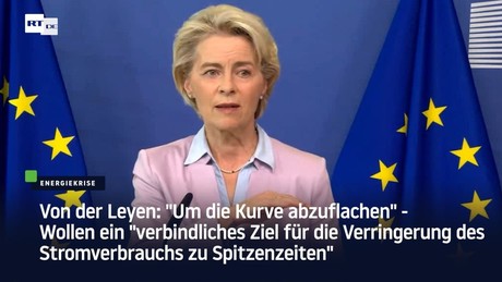 "Um die Kurve abzuflachen" – Stromsparen mit Ursula von der Leyen