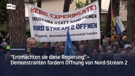 "Entmachten sie diese Regierung" – Demonstranten fordern Öffnung von Nord-Stream 2