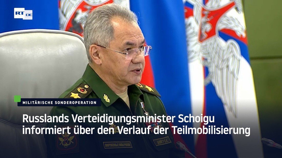 Russlands Verteidigungsminister Schoigu informiert über Verlauf der Teilmobilmachung