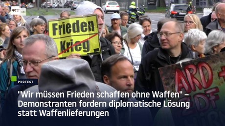 "Frieden schaffen ohne Waffen!" – Demonstranten fordern diplomatische Lösung statt Waffenlieferungen
