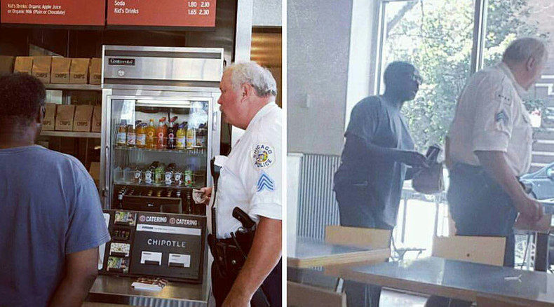 Pic of Chicago cop buying meal for homeless man wows social media