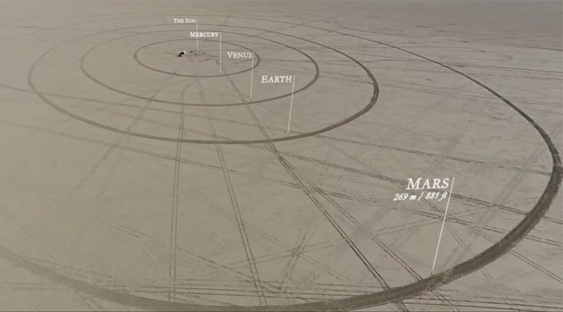 11km wide solar system replica built by space wizards in Nevada Desert (VIDEO)