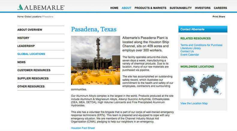 4 people injured in explosion at Pasadena, TX chemical plant