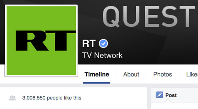 RT International hits 3mn ‘likes’ on Facebook, leaving MSM in its wake