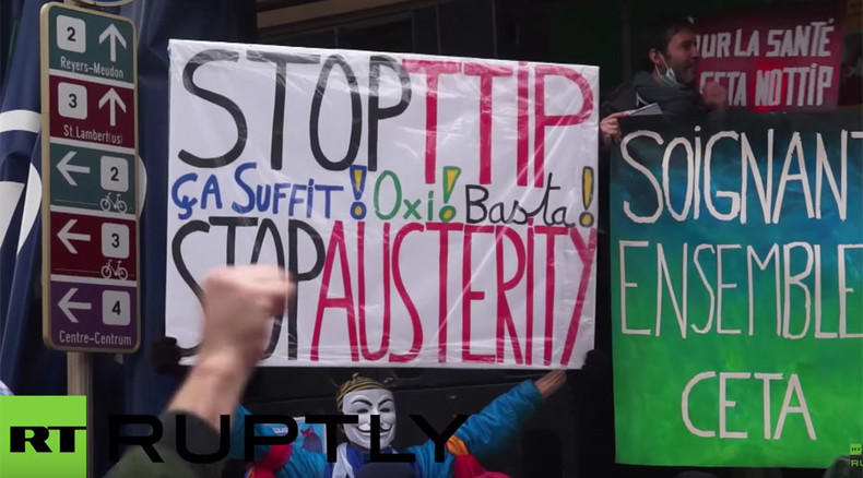 ‘TTIP is death:’ Over 100 arrested in Brussels at US-EU trade deal protest (VIDEO)