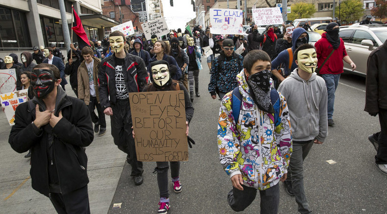 2015 Million Mask March: Arrests in London, rush against Monsanto in DC