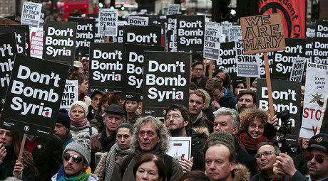Don’t Bomb Syria! Thousands protest against proposed UK military action
