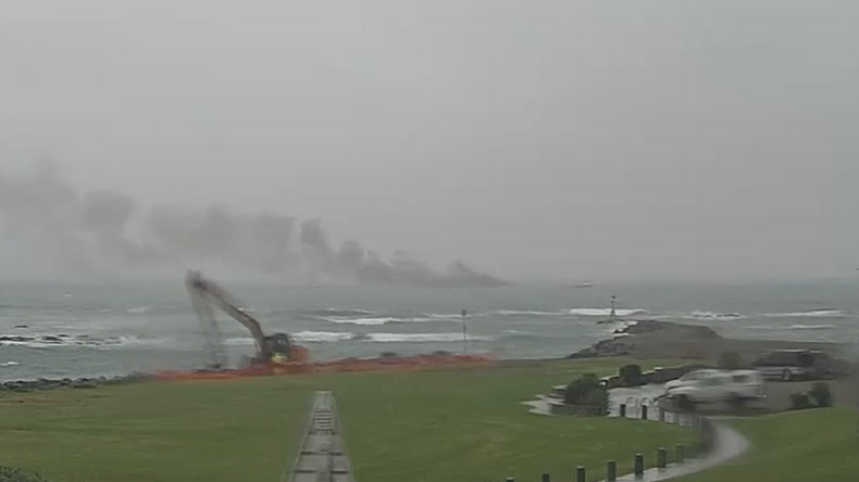 Fire engulfs passenger ship 1km off NZ coast, dozens ‘jump into water’