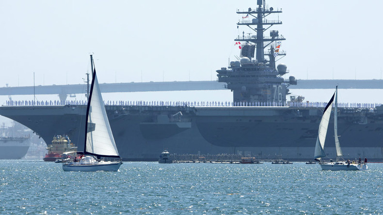 US Navy deploys first ‘Great Green Fleet’ ships partly powered by biofuel