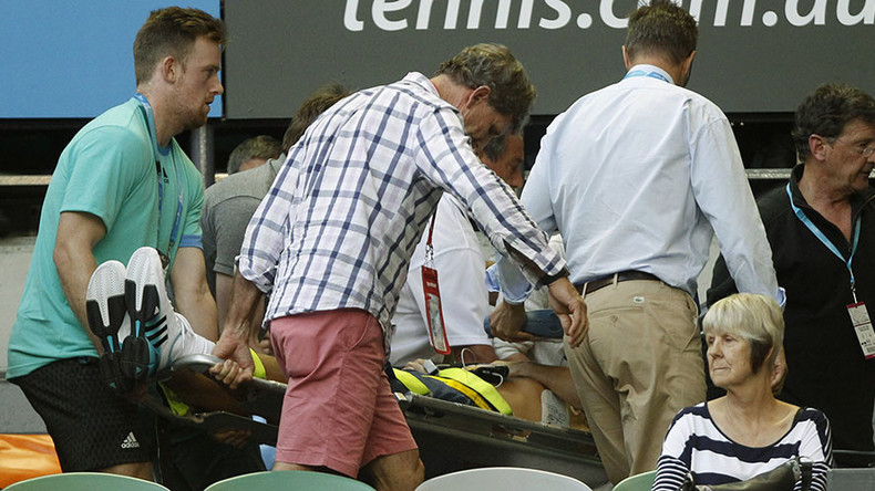 Ivanovic coach Nigel Sears collapses during Australian Open match