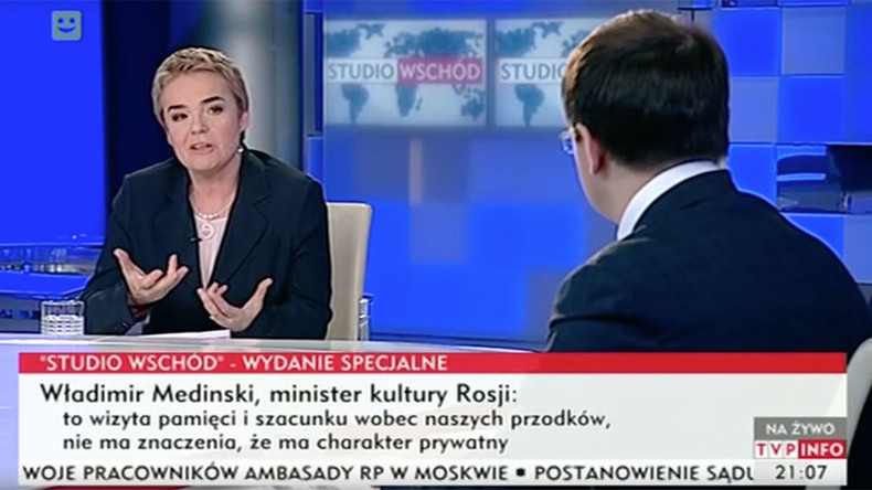 Polish TV producer fired after apologizing to Russian minister over bad-tempered WW2 interview