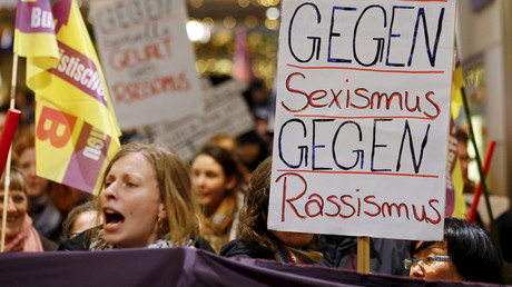 Hundreds rally against sexual violence after NYE attacks in Cologne