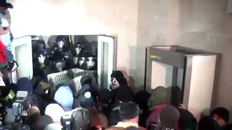 Protesters in Moldovan capital storm parliament building