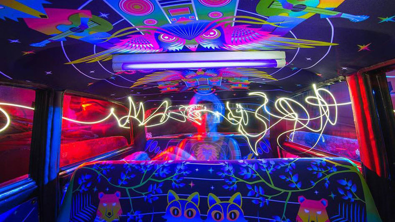 Pimp my ride: Mumbai taxis transformed through fabric art interiors