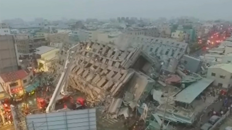 At least 14 killed as multiple buildings collapse in 6.4 Taiwan quake