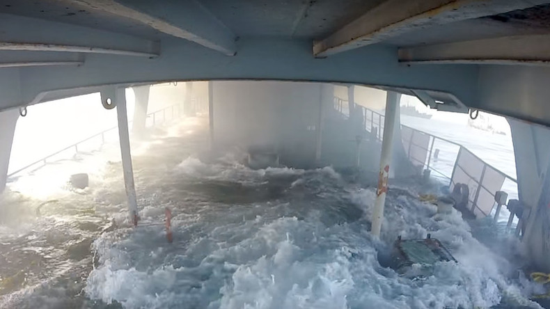 Ever wondered what it’s like to be inside a sinking ship? (VIDEO)