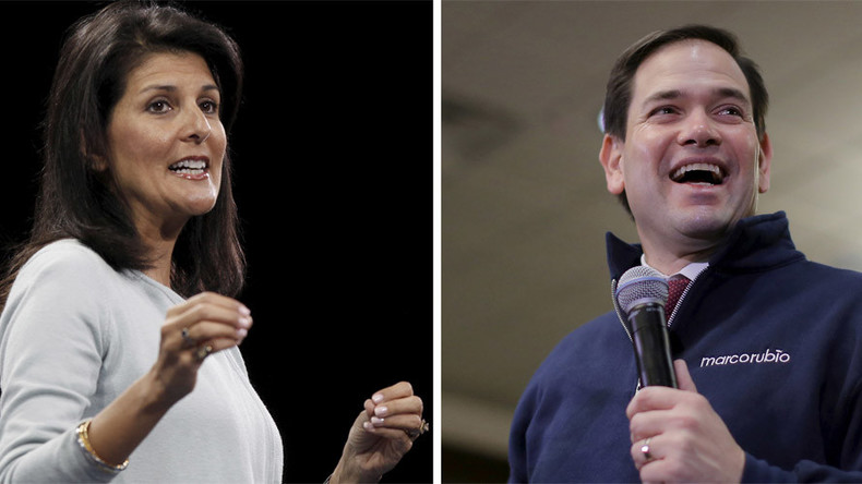 South Carolina Gov. Nikki Haley endorses Marco Rubio for president — RT ...