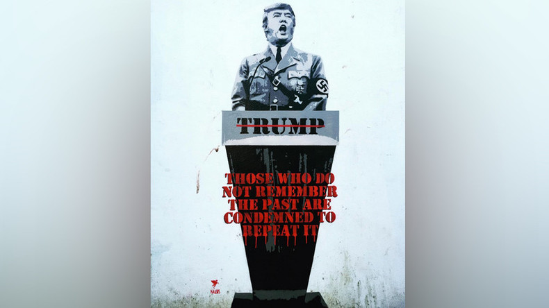 Heil Trump: British street artist turns ‘The Donald’ into Hitler
