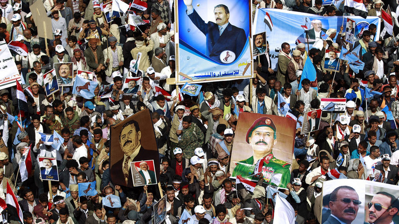 ‘Tyrannical aggression’: 1,000s protest Saudi-led airstrikes in Yemen 1 year on