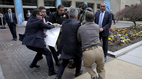 Chaos erupts as Turkish security team kicks out media, confronts DC police at Erdogan event