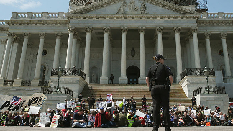 Arrests made as hundreds of elderly Americans protest at 2nd ‘Democracy Spring’ sit-in