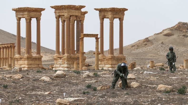 ISIS bomb cache in Palmyra: Russian sappers unearth depot with 12,000 explosive devices