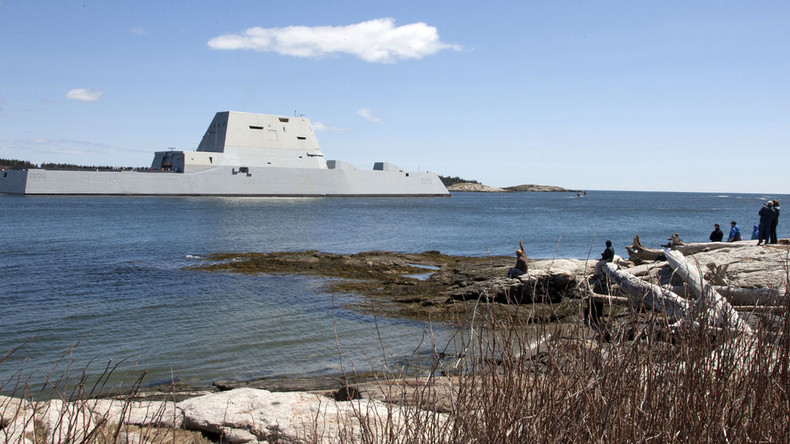 Captain Kirk takes delivery of US Navy’s futuristic stealth destroyer
